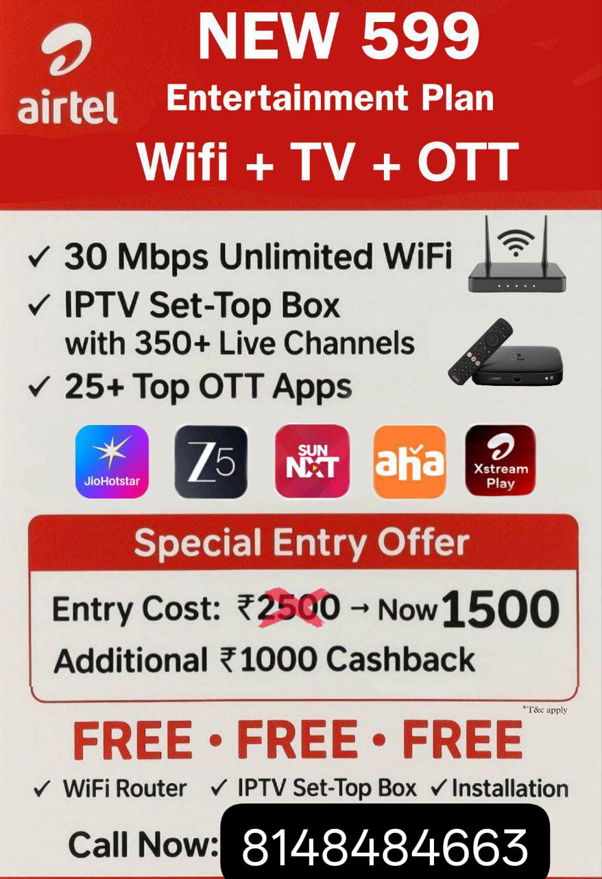 Airtel WiFi Bonanza Offer